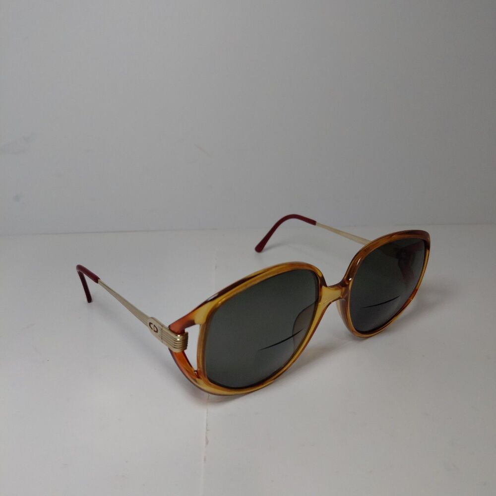 Vintage Christian Dior Amber & Gold Clear Oval Glasses Germany 2394 30 57 16 125